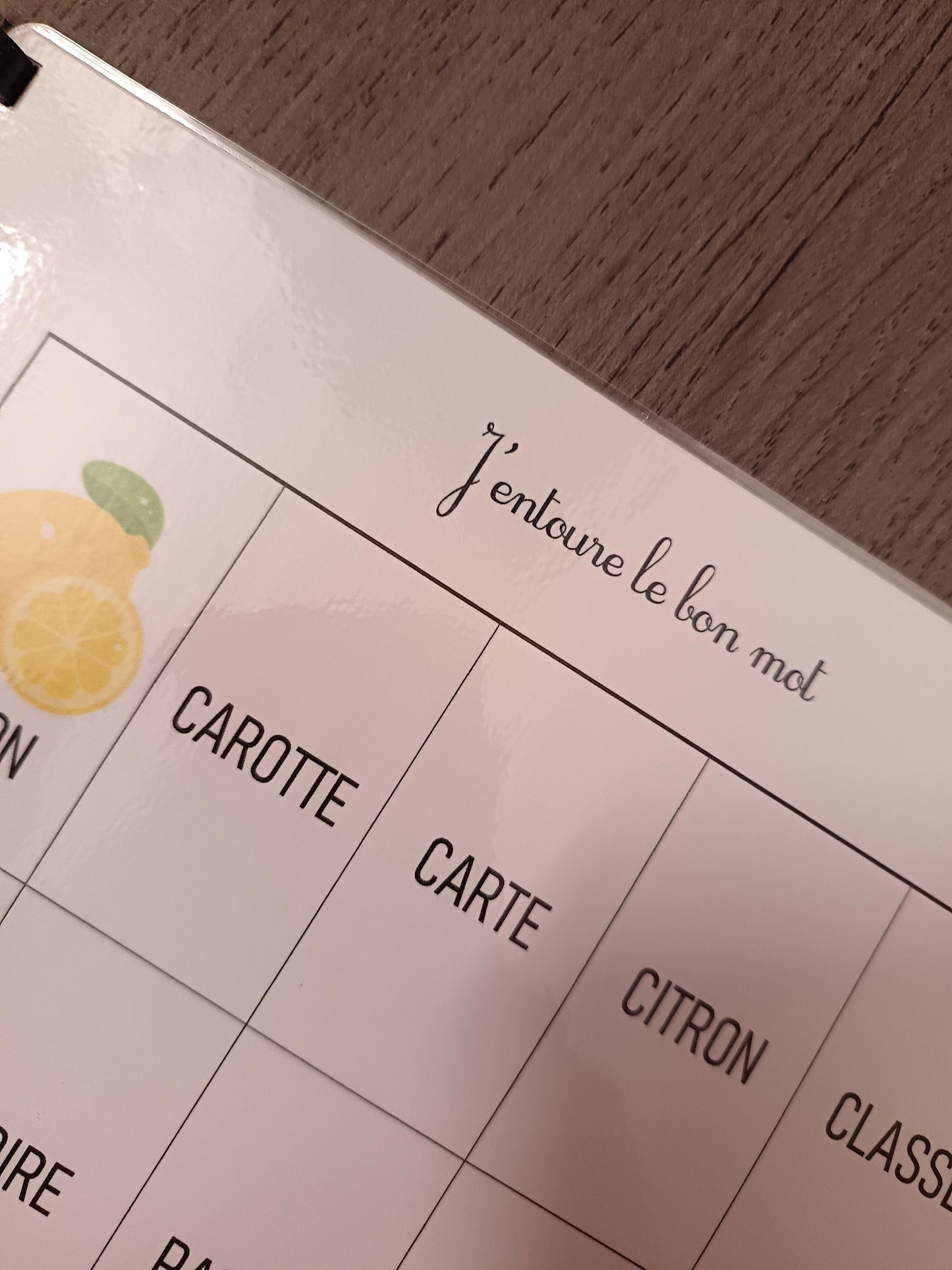 Livret - Fruits et légumes